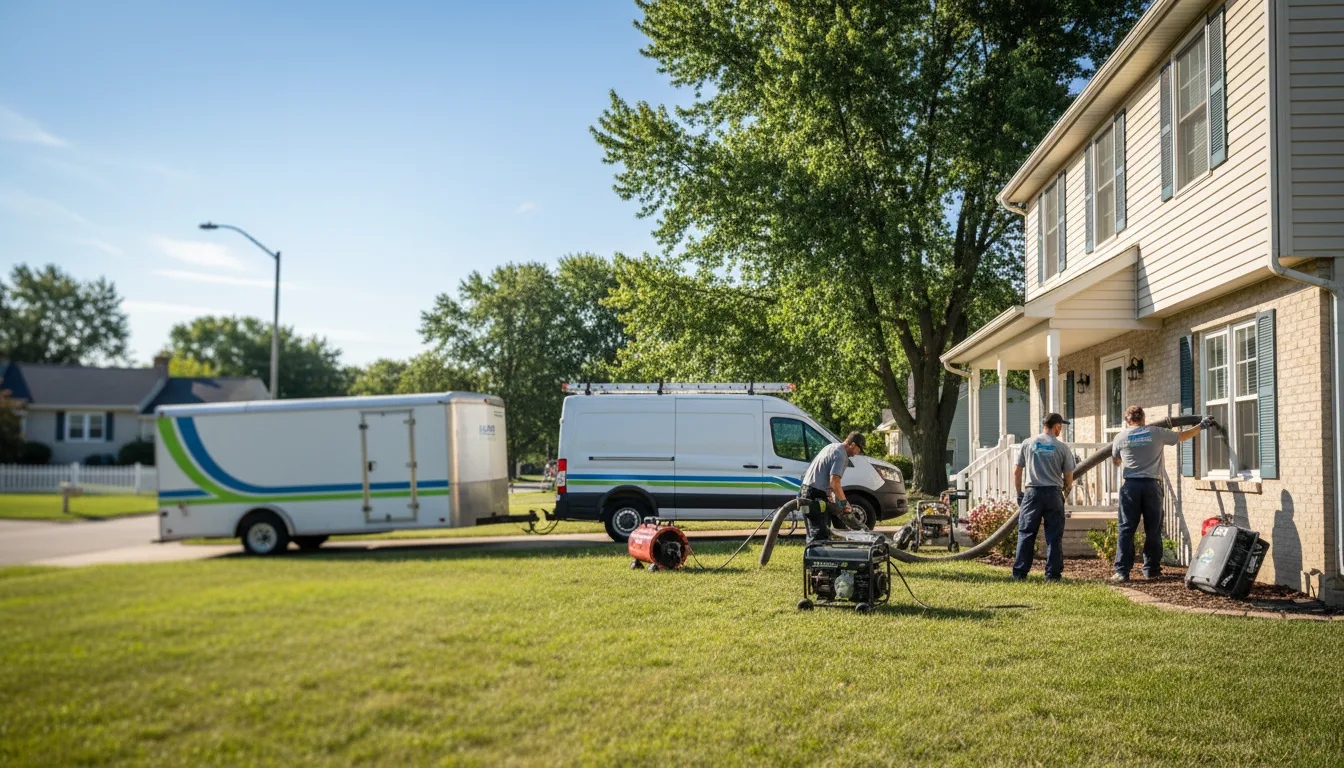 Flooded Basement Restoration And Cleanup With Repair in Lakewood, IL near me